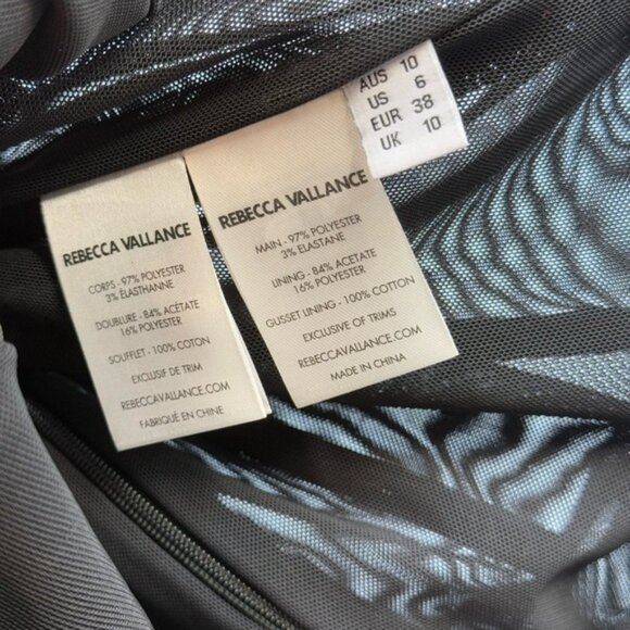 🆕 REBECCA VALLANCE 🧿 NWOT Eclipse Bodysuit, Black Mesh, Star Jewels, Sz US 6 - Picture 15 of 15